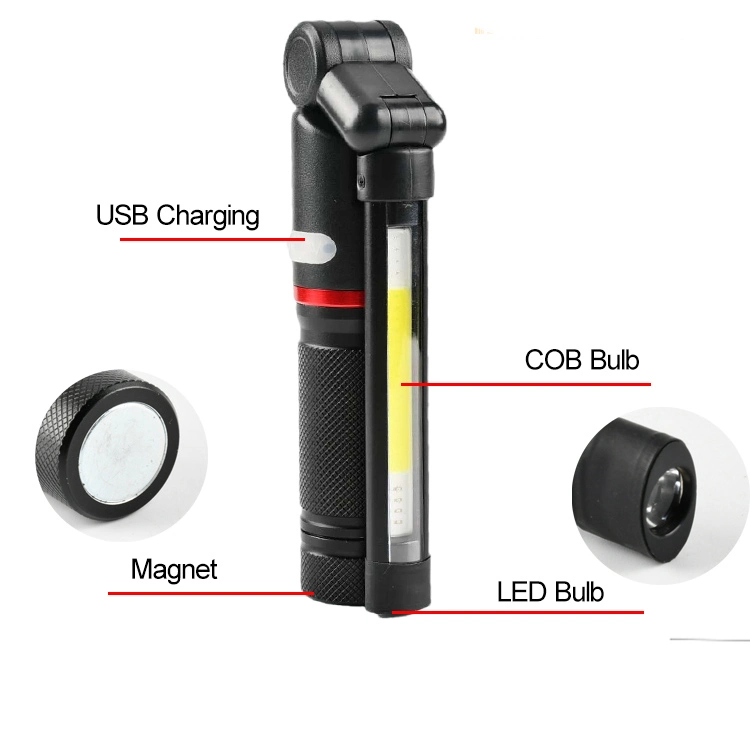 Glodmore2 Battery Rechargeable Portable COB LED Working Searching Lights Remote Work Light with Battery Case