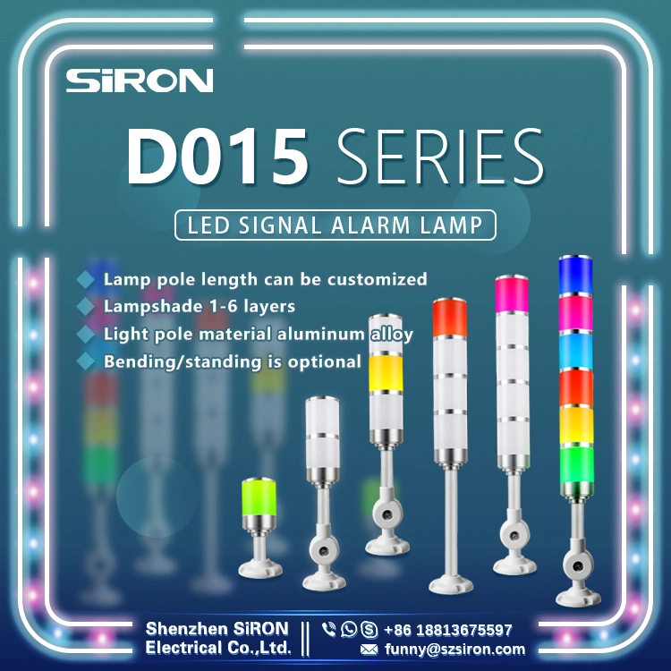 Siron D015 Three Color LED Tower Light Multi-Functional LED Signal Warning Light