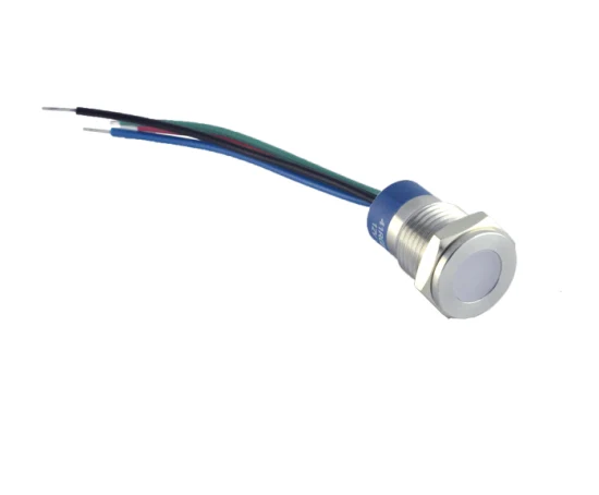 Luz de señal indicadora Onpow con LED RGB/conductor de cable/impermeable IP67 (indicador de metal GQ)