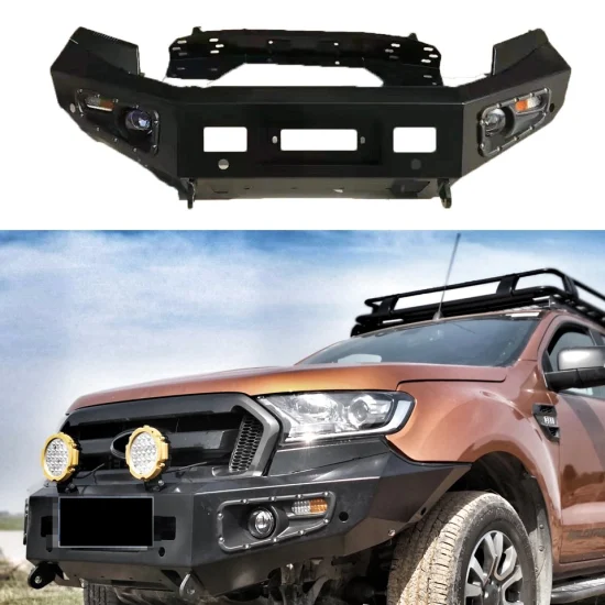 Parachoques delantero campo a través, accesorios de acero negro 4X4 para Ford Nissan Toyota Pickup Truck Bull Bar