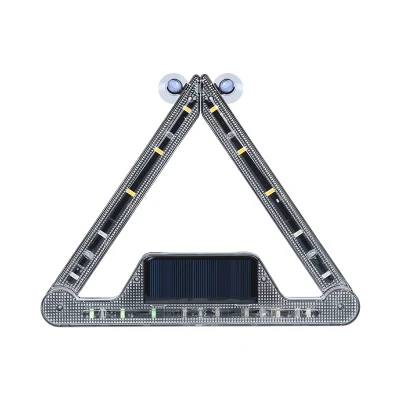 Seguridad vial 18PCS Iluminación de señal de emergencia LED brillante con diseño plegable Control remoto Baliza recargable solar Lámpara estroboscópica Triángulo Luz de advertencia