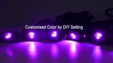 RGBW Pod LED Car Decorativo RGB Mini LED Rock Light