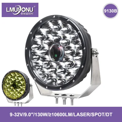 Lmusonu 9130b, la mejor calidad, nueva luz de conducción LED, luz láser LED, 9,0 pulgadas, 130W, 10600lm, conector Dt de haz puntual