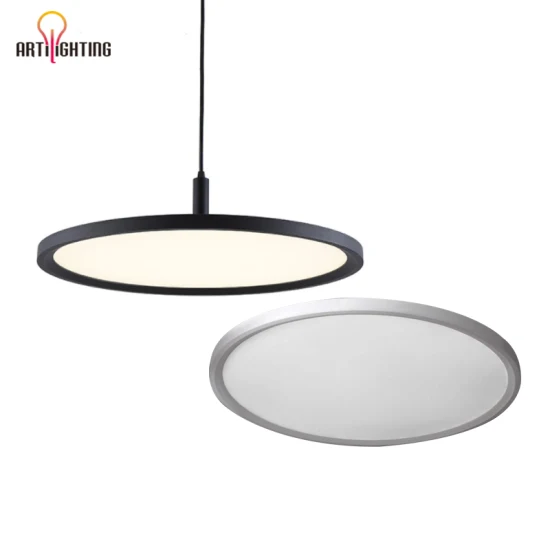 Lámpara de mesa de restaurante redonda Morden para interiores Decoración de isla de cocina en casa Iluminación colgante Lámpara de techo LED colgante montada en superficie interior regulable para oficina delgada