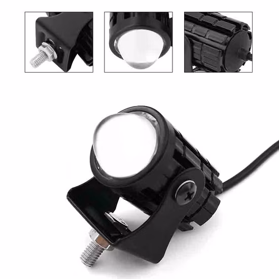 LED para indicador de sistema de casco, Mini luces de conducción, bombilla láser, proyector, poste de iluminación, cabeza de freno, luz trasera para motocicleta